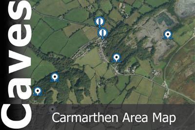 Carmarthen Area Caves Map