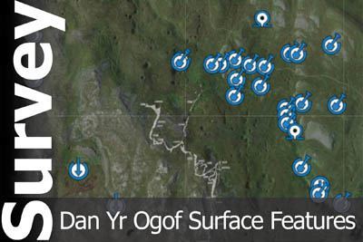 Dan Yr Ogof interactive survey showing surface features